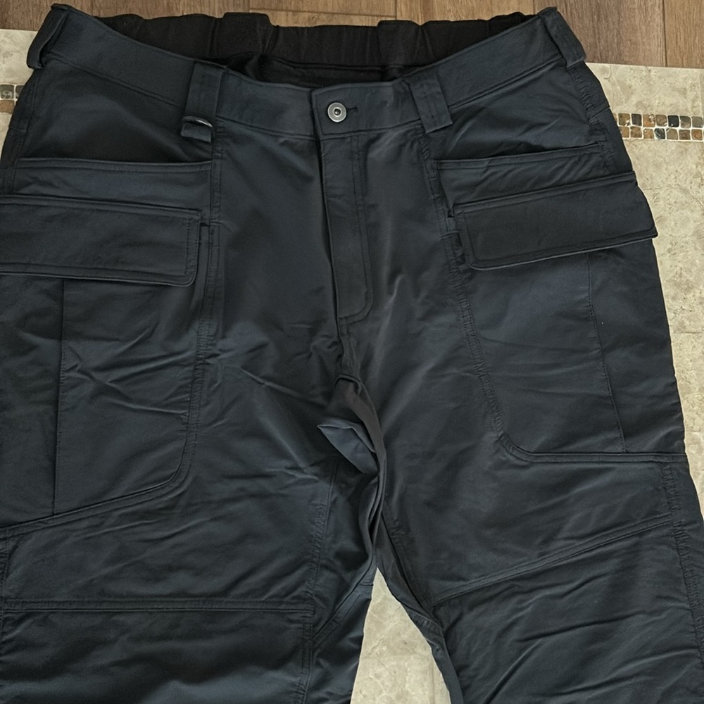 Duluth Men’s Flannel‎ Lined Cargo Pants Color Black Size XLx34